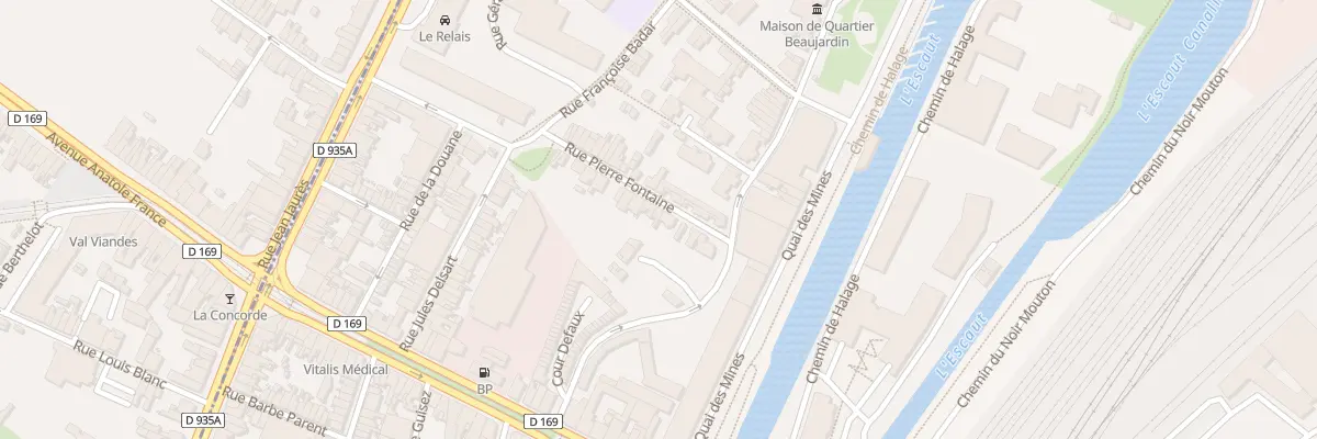 Plan du 5 Rue Pierre Fontaine à Valenciennes