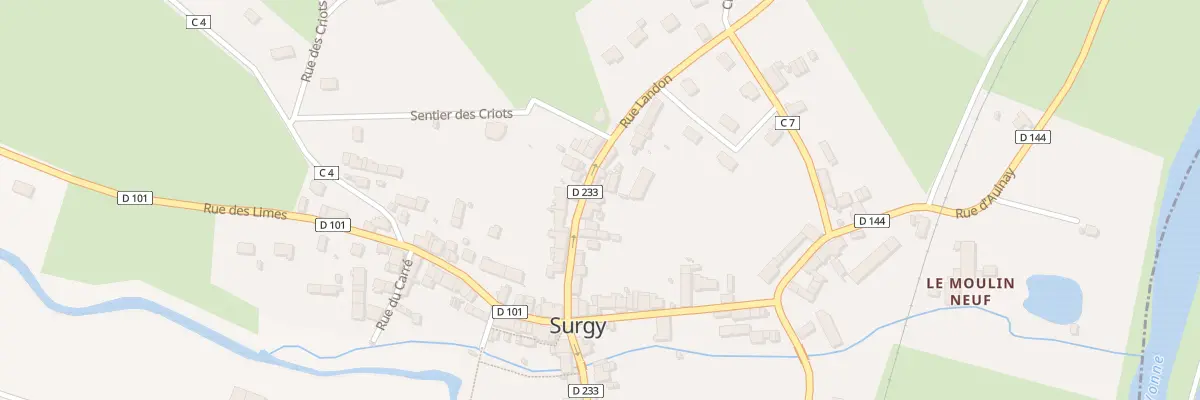 Plan du 18 Rue Landon à Surgy