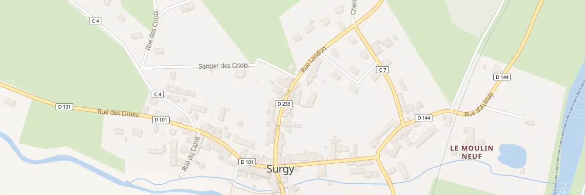 Plan du 22 Rue Landon à Surgy