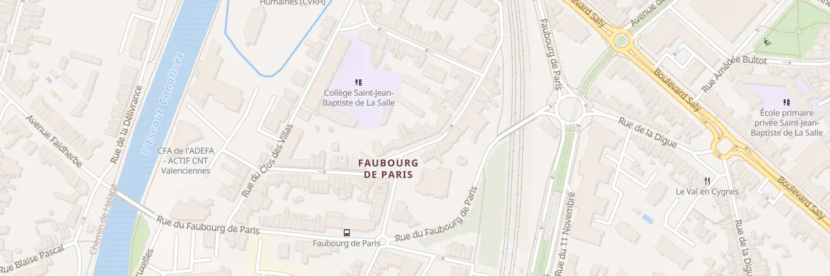 Plan du 32 Rue du Faubourg de Paris à Valenciennes