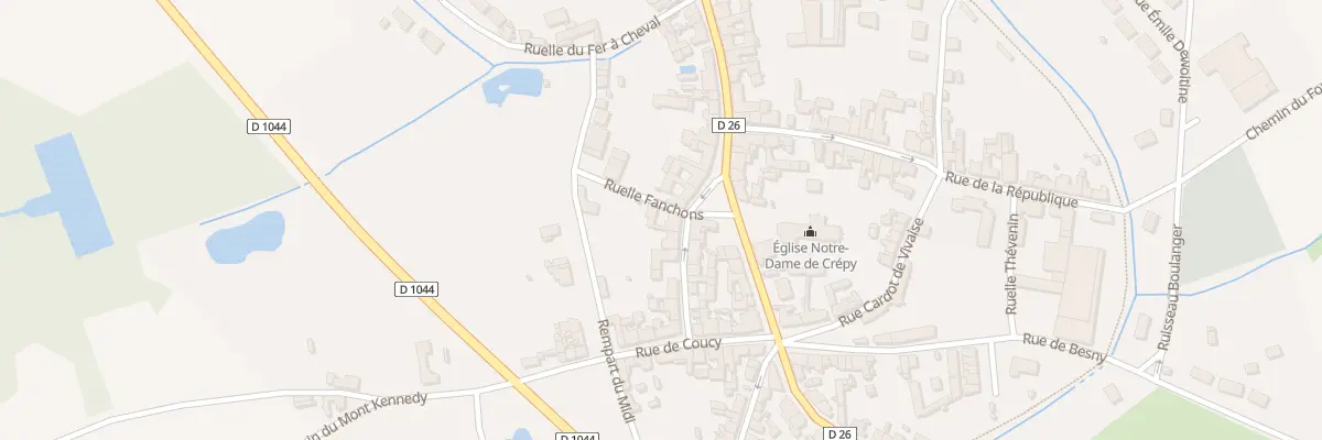 Plan du 2 Rue Thiers à Crépy