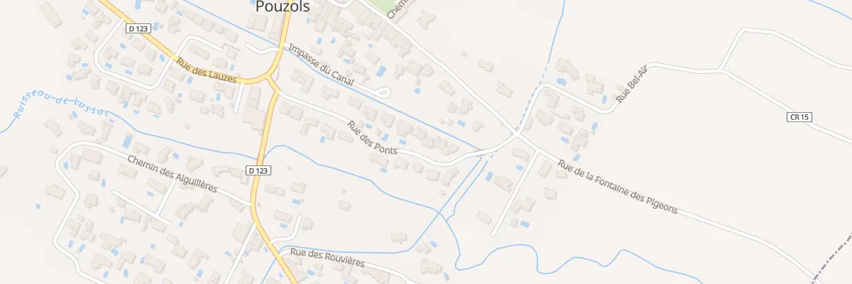Plan du 205 Rue des Ponts à Pouzols