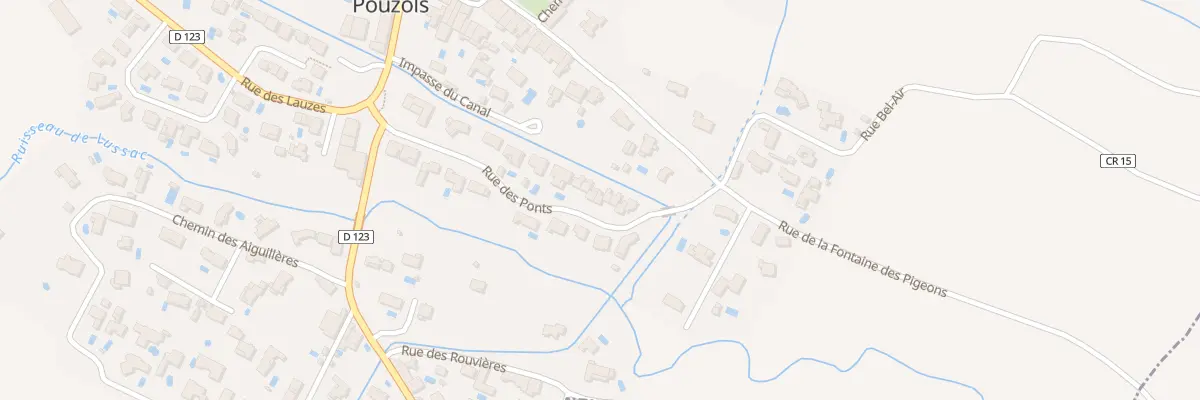 Plan du 208 Rue des Ponts à Pouzols
