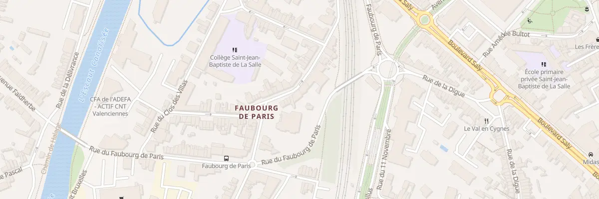 Plan du 29 Rue du Faubourg de Paris à Valenciennes