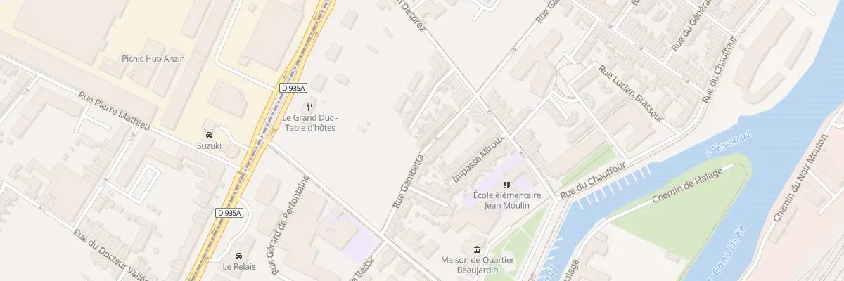 Plan du 96 Rue Gambetta à Valenciennes