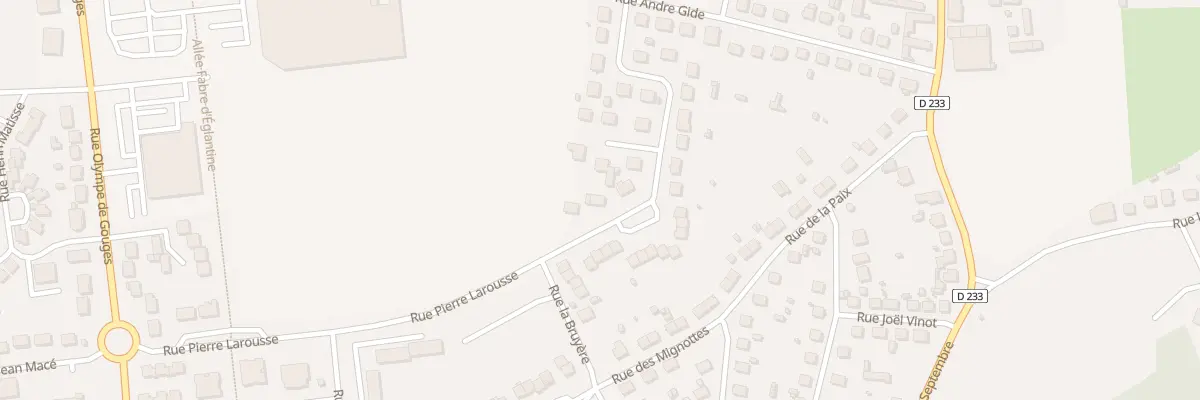 Plan du 20 Rue Pierre Larousse à Migennes