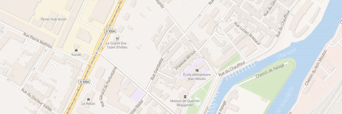 Plan du 95 Rue Gambetta à Valenciennes