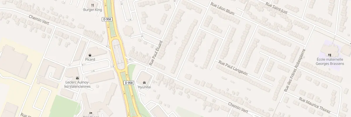 Plan du 11 Rue Marcel Cachin à Aulnoy-lez-Valenciennes