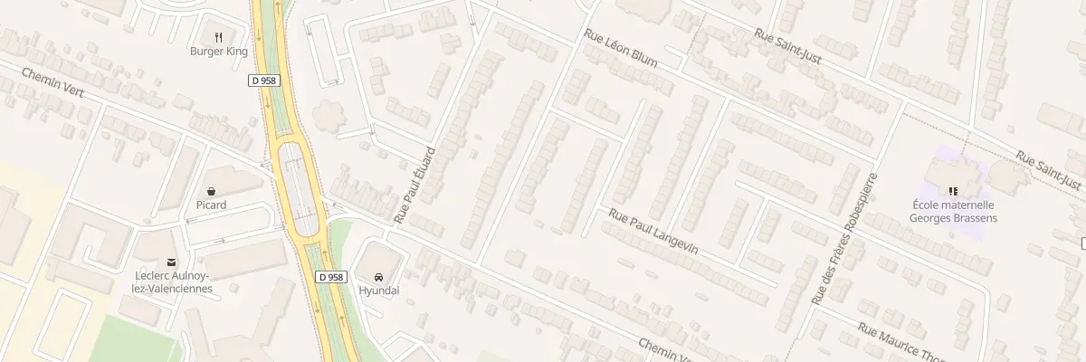 Plan du 10 Rue Marcel Cachin à Aulnoy-lez-Valenciennes