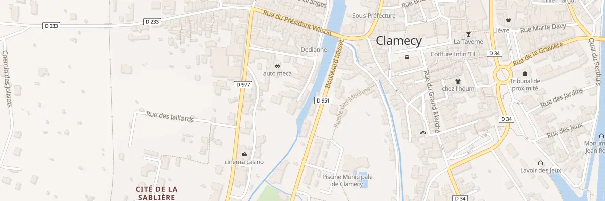 Plan du 9001 Rue des Tanneries à Clamecy