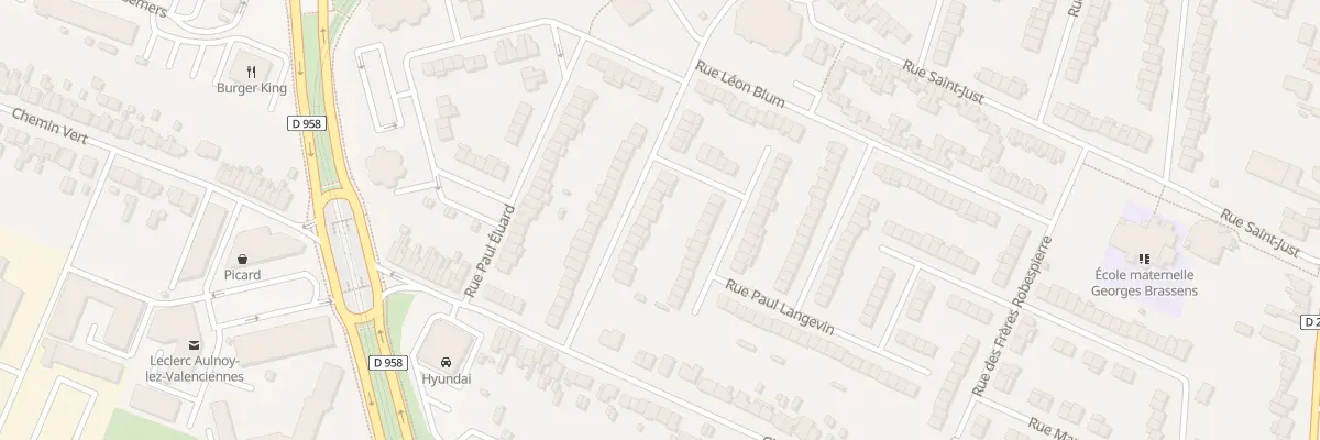 Plan du 16 Rue Marcel Cachin à Aulnoy-lez-Valenciennes
