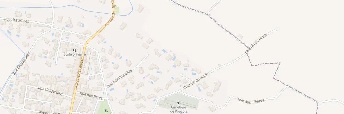 Plan du 15 Rue des Prunelles à Pouzols