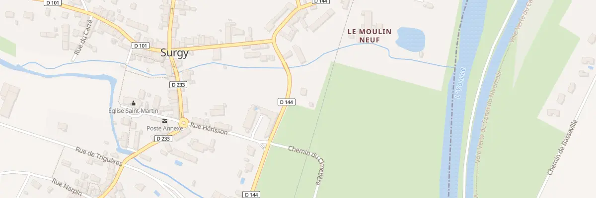 Plan du 2 Rue Lesueur à Surgy