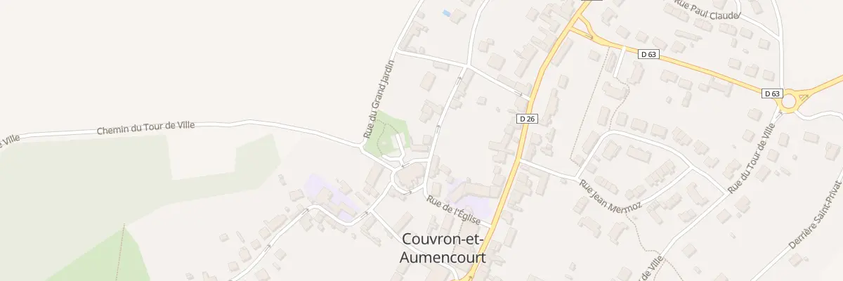 Plan du 2 Rue de l’Eglise à Couvron-et-Aumencourt