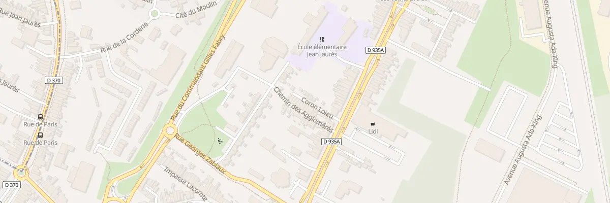 Plan du 11 Rue J Jaures 246 Coron Loieu à Anzin