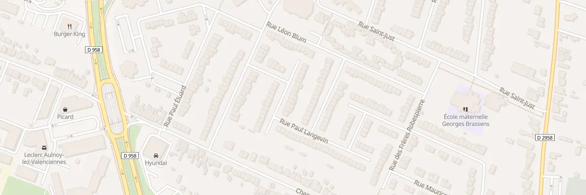 Plan du 23 Rue Louis Blanqui à Aulnoy-lez-Valenciennes