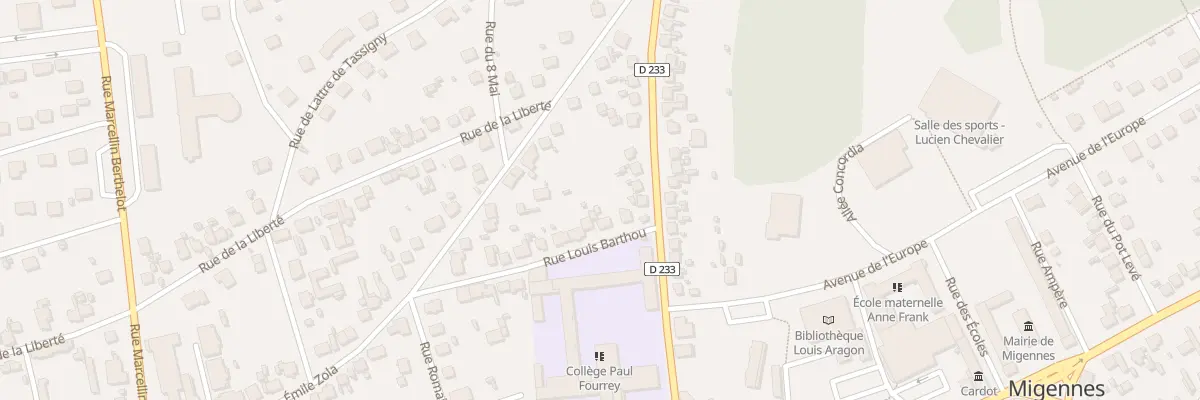 Plan du 4 Rue Louis Barthou à Migennes