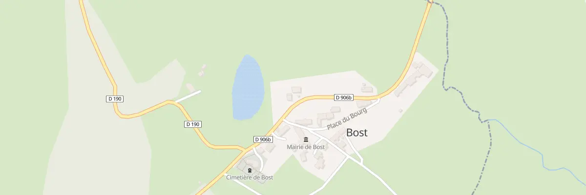 Plan du 1 Rte du Mourgon à Bost