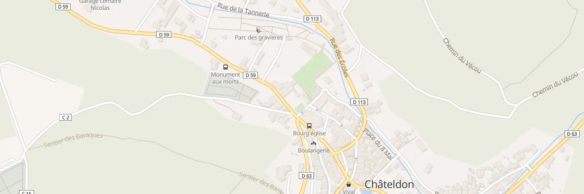 Plan du 8 Bd des Etats-Unis à Châteldon