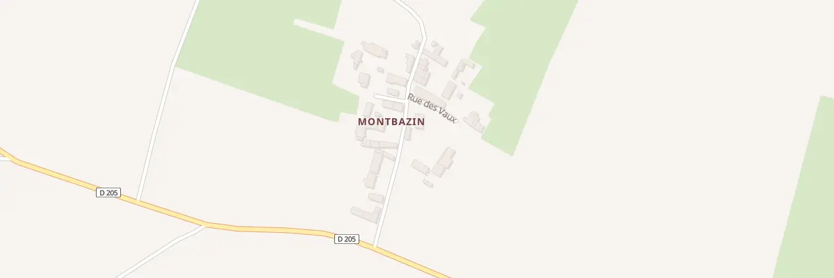 Plan du 6 Rue des Pentes de Montbazin à Courboin