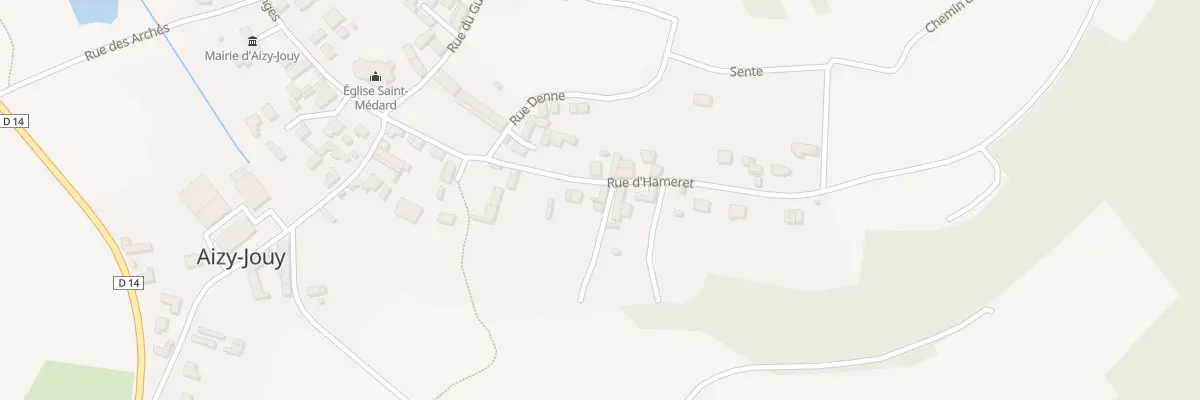 Plan du 10 Rue d’Hameret à Aizy-Jouy