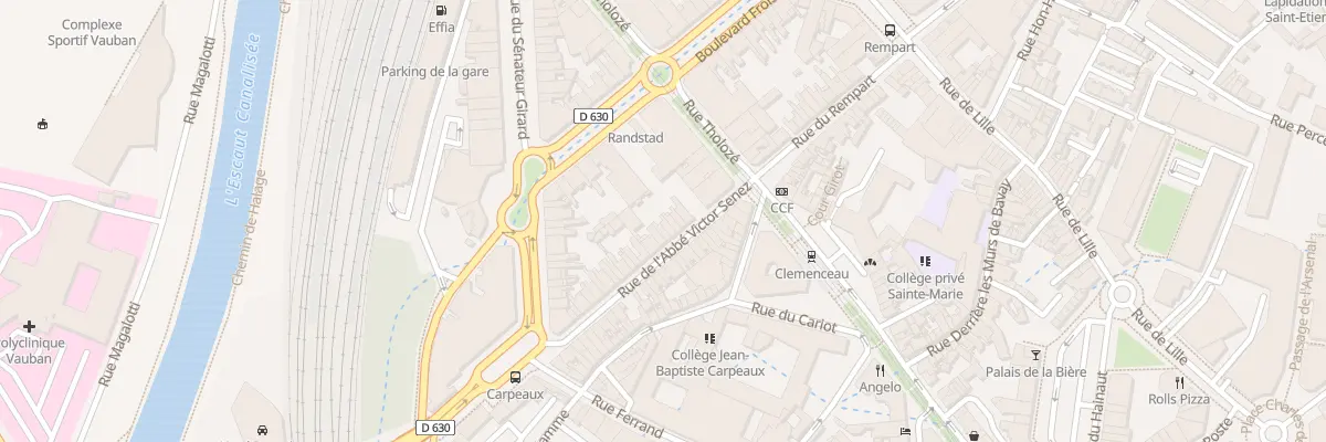 Plan du 25 Rue de l’Abbé Victor Senez à Valenciennes