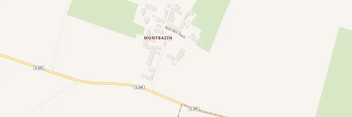 Plan du 2 Rue des Pentes de Montbazin à Courboin