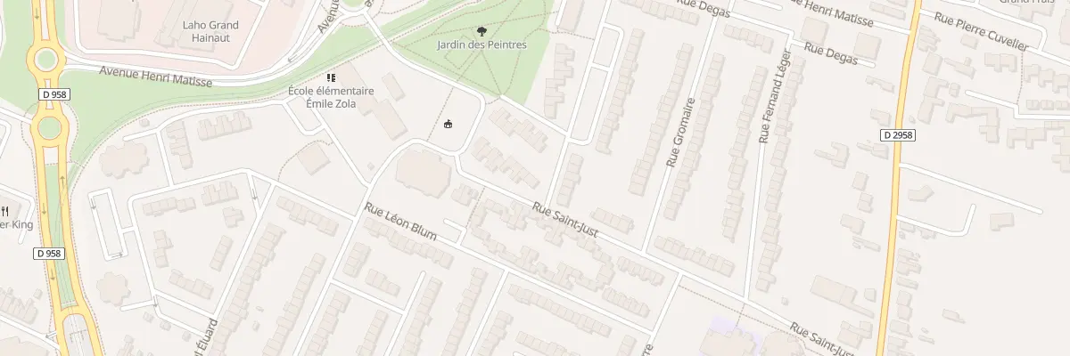 Plan du 30 Rue Saint-Just à Aulnoy-lez-Valenciennes