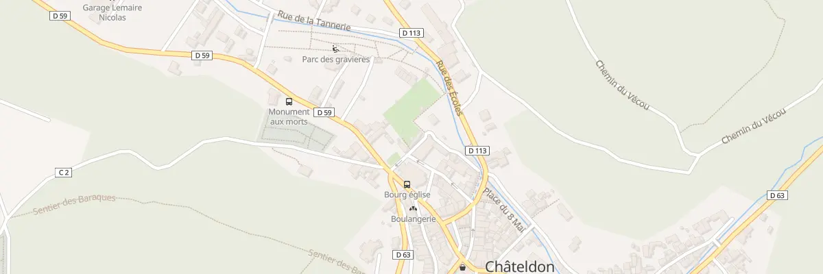 Plan du 8 Rue des Remparts à Châteldon