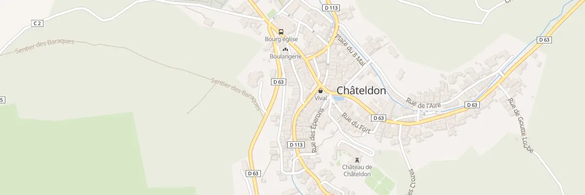 Plan du 24 Rue du Jeu de Paume à Châteldon