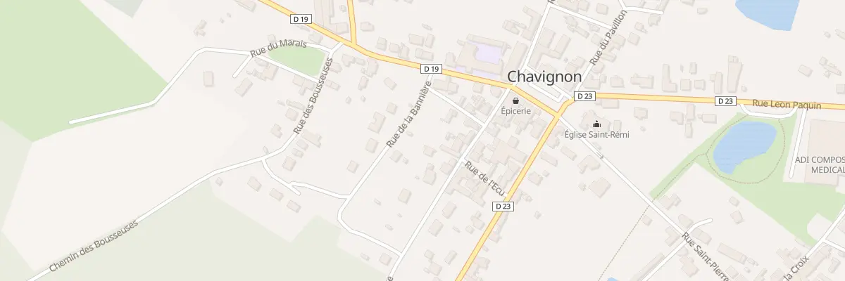 Plan du 12 Rue des Ecoles à Chavignon