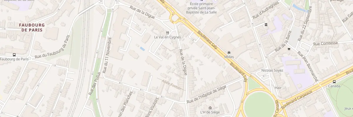 Plan du 29 Rue de la Digue à Valenciennes