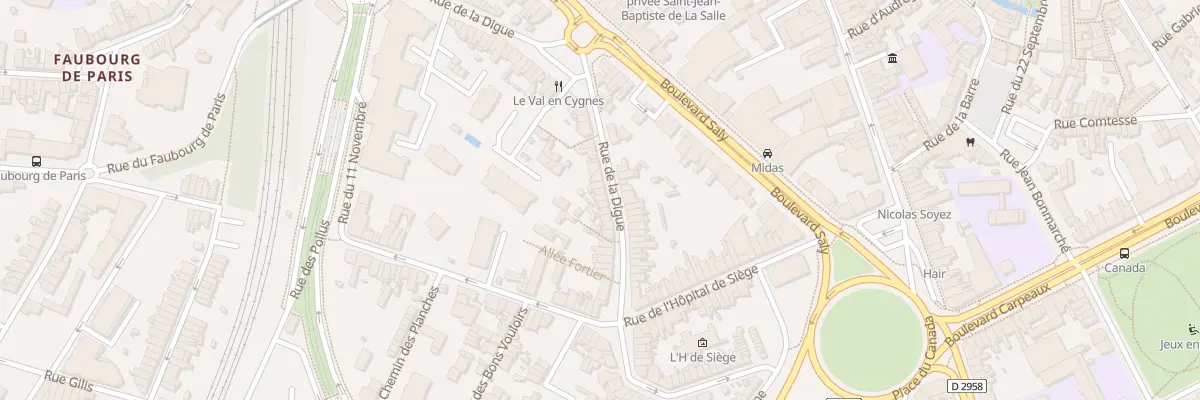 Plan du 21 Rue de la Digue à Valenciennes