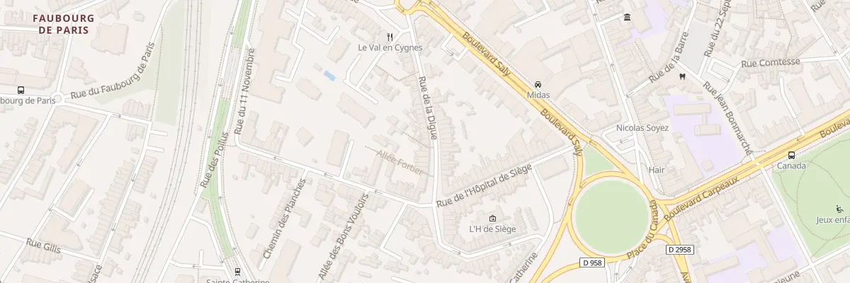 Plan du 11 Rue de la Digue à Valenciennes