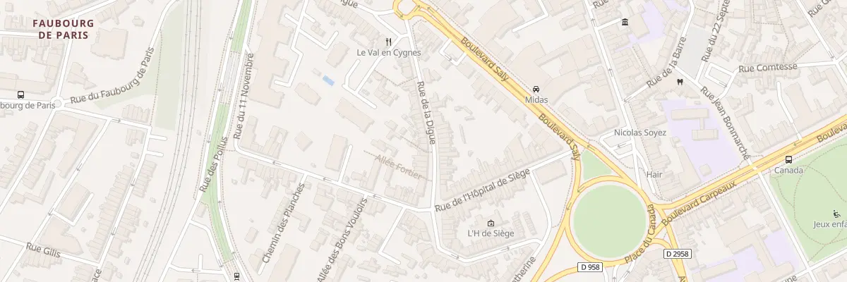 Plan du 13 Rue de la Digue à Valenciennes