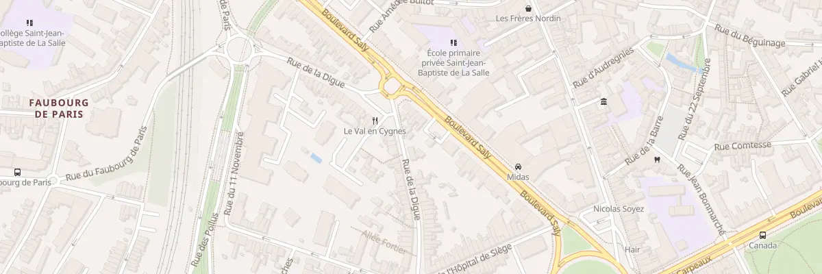 Plan du 34 Rue de la Digue à Valenciennes