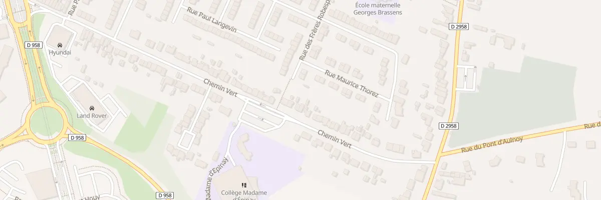 Plan du 30 Che Vert à Aulnoy-lez-Valenciennes