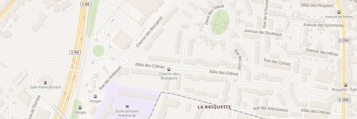 Plan du 454 All des Chênes à Valenciennes