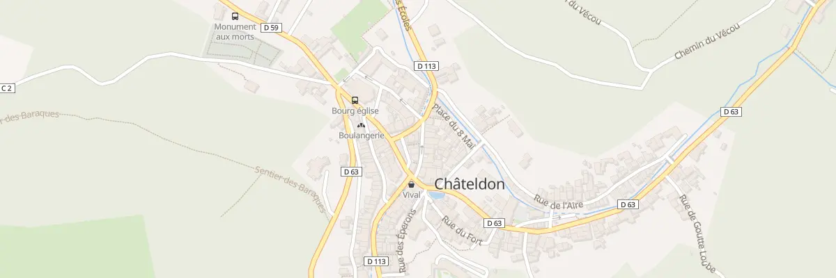 Plan du 9 Rue des Boucheries à Châteldon