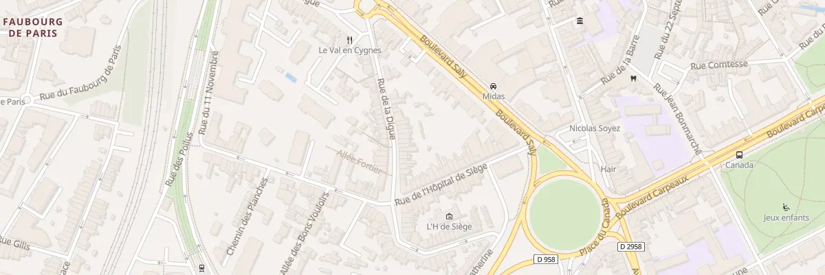 Plan du 20 Rue de la Digue à Valenciennes
