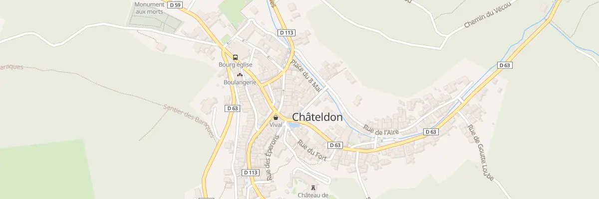 Plan du 5 Rue Clément Dassaud à Châteldon