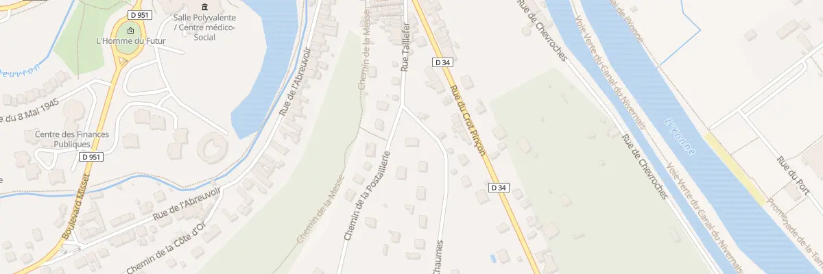 Plan du 2 Che des Chaumes à Clamecy