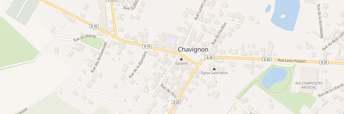 Plan du 2 Rue des Ecoles à Chavignon