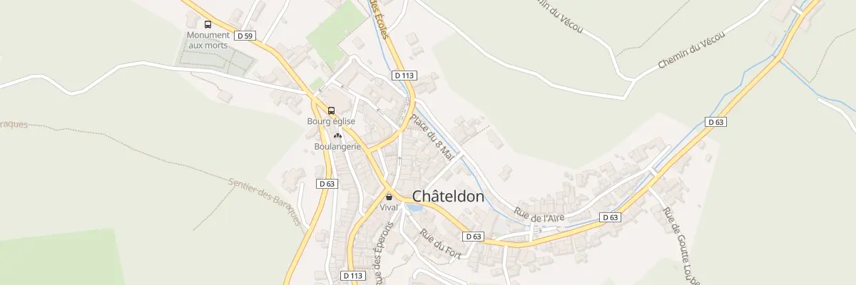 Plan du 6 Pl du Huit Mai à Châteldon
