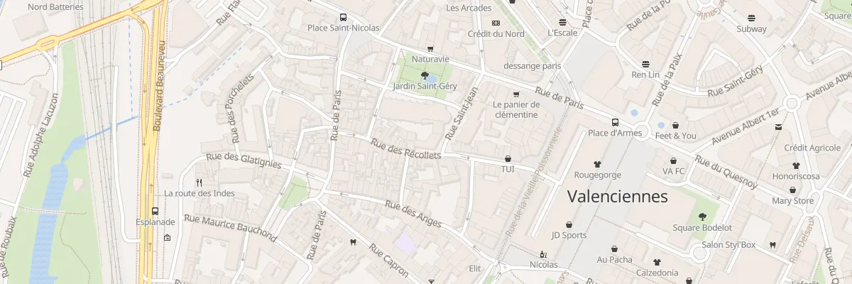 Plan du 30 Rue des Récollets à Valenciennes