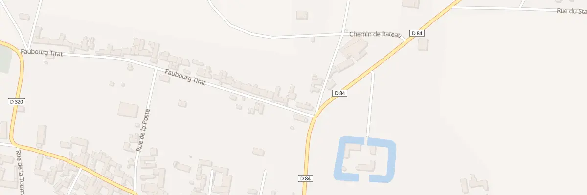 Plan du 4 Fg Tirat aux Sièges