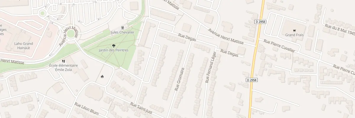 Plan du 8 Rue Gromaire à Aulnoy-lez-Valenciennes