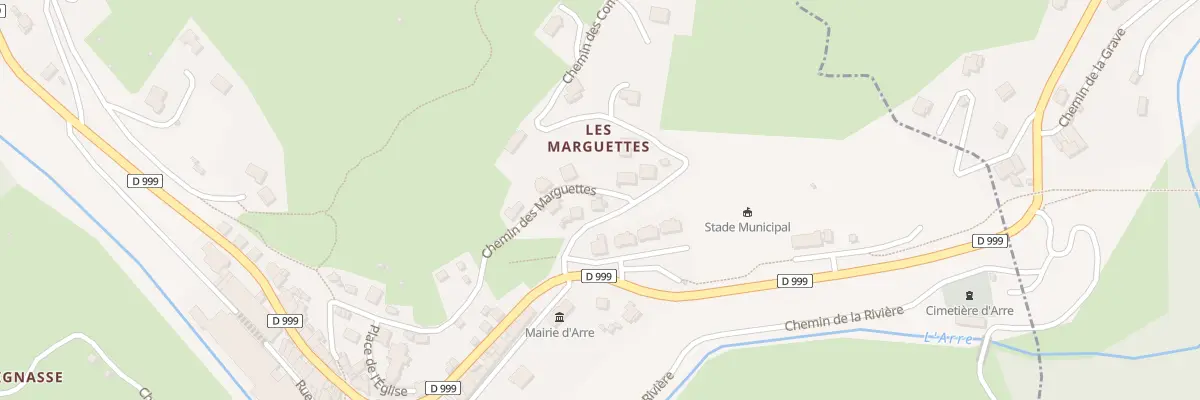 Plan du 5122 Les Marguettes à Arre