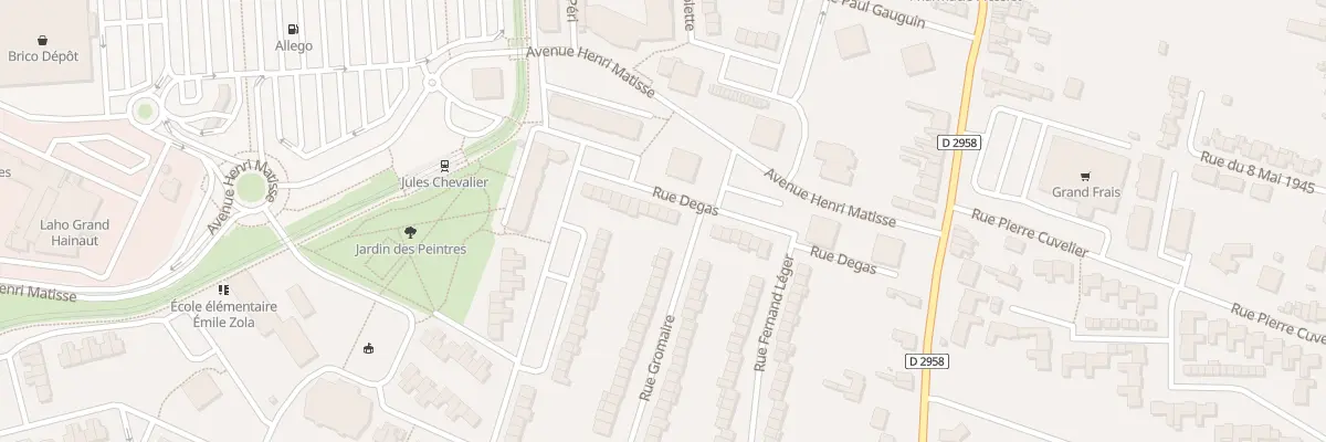 Plan du 15 Rue Degas à Aulnoy-lez-Valenciennes