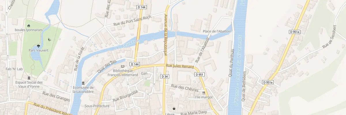 Plan du 1 Rue de la Porte d’Auxerre à Clamecy